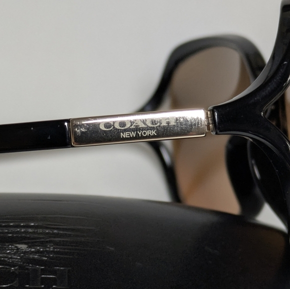Coach Women\'s Black Oversized Brown lenses Size 59 EUC With Case main image 10